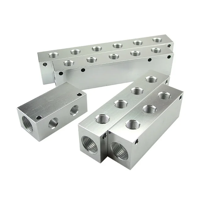 Customized CNC Machining Services Aluminum Alloy Extrusion Profile Adapter Block for Distributor Molding