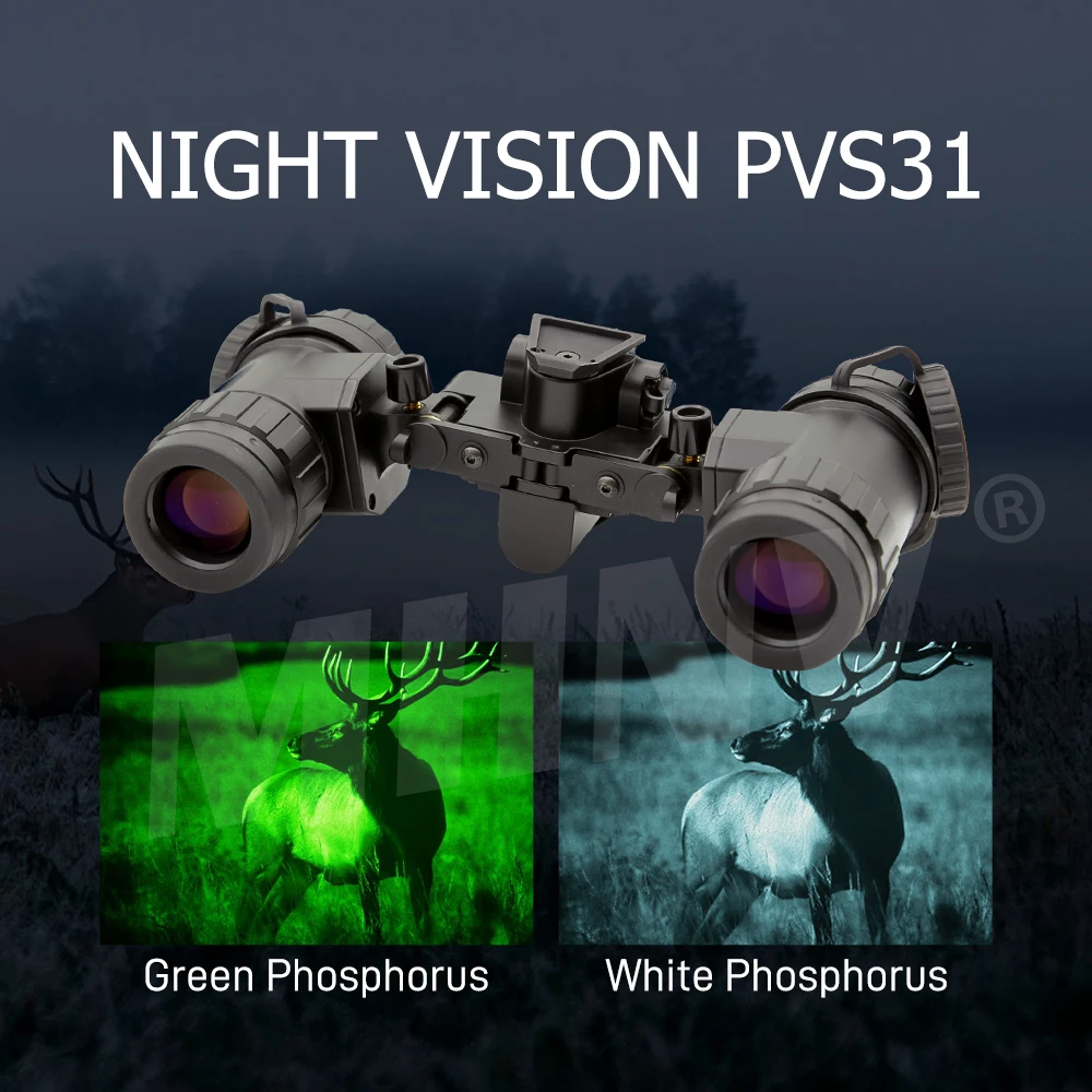 PVS 31 NVG Night Vision Goggles - Green Phosphor Tube