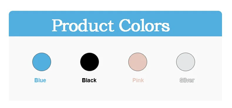 product colors