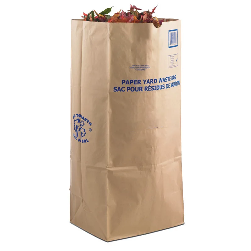 Heavy Duty Large Trash Paper Bag Tear Resistant Yard Waste Bags Eco