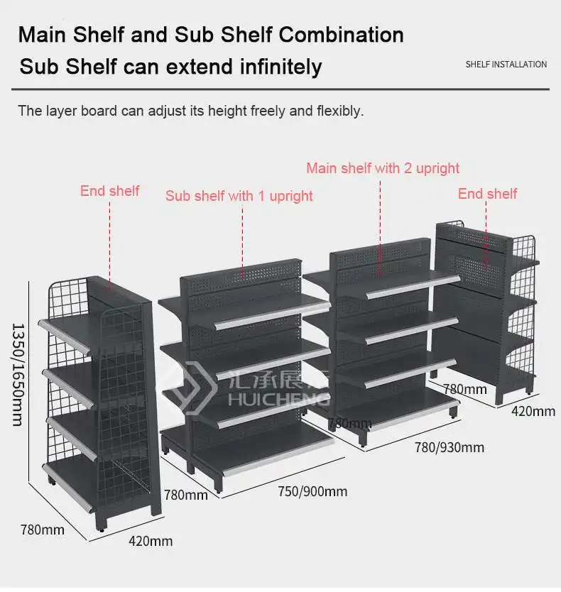 Retail Store Shelves Display Gondola Rack Shelving Store Racks Display