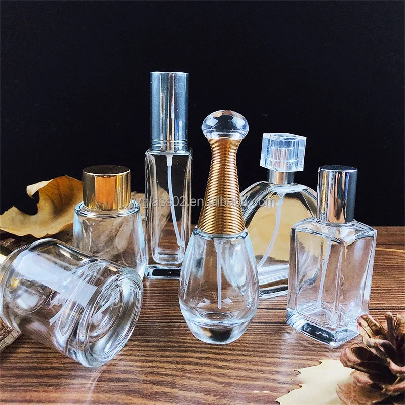 Custom perfume cosmetic glass bottle packaging luxury noble style glass container 50ml100ml details