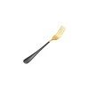 gold black dinner fork