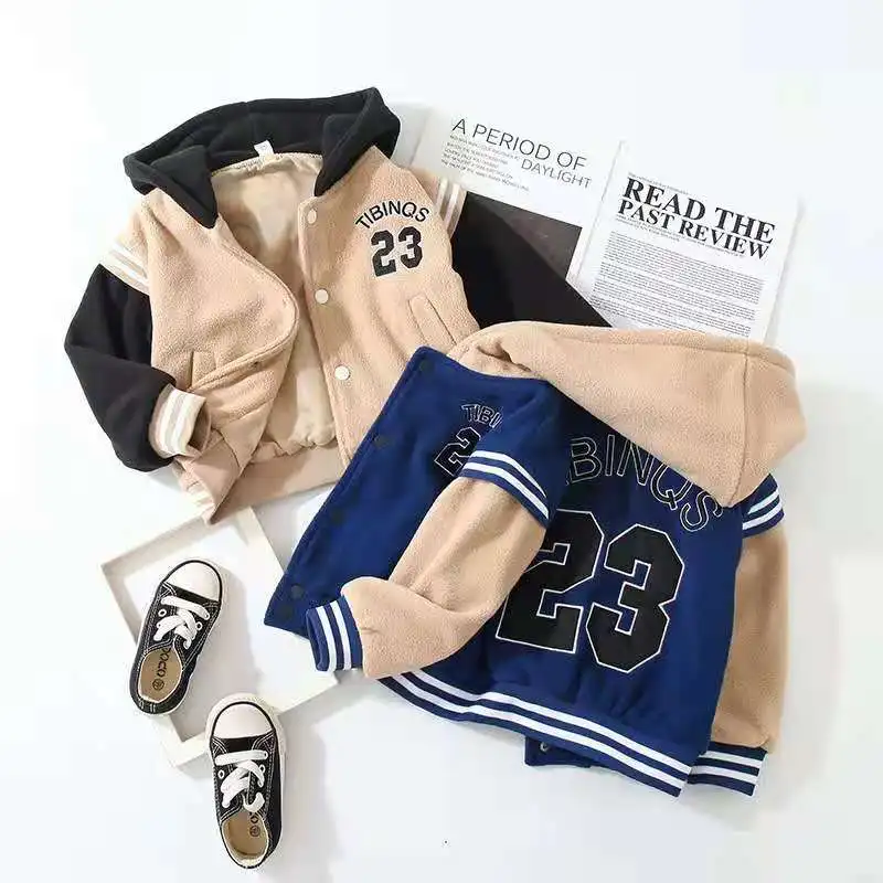 2 4 5 6 8 10 Years Old Teenage Winter Cloth Teens Clothing Fall 2022 Kids Letterman Jacket Zip up Boys Hoodies for Boys Jackets