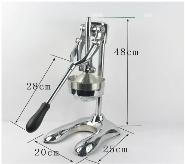 Commercial Grade Manual Citrus Juicer, Extractor, and Juice Press Silver Polished - Image 2