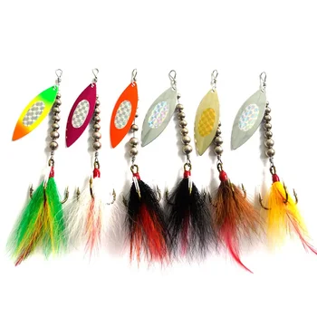 Wholesale Cheery 21g 18mm Multicolor Bass Spinner Baits Factory OEM Lure Fishing Spoons for Perch Trout Rivers Lakes Float – Metal Jig – view 2