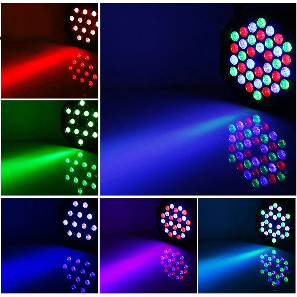 36W RGB LED パーライト リモコン付き ステージ照明 パーティー DJ