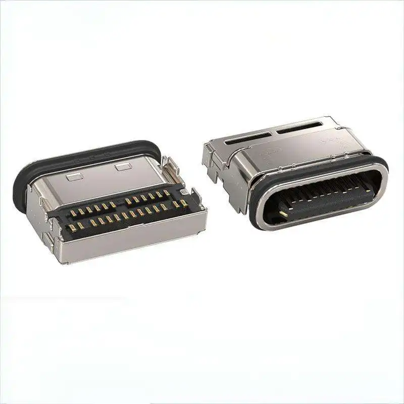 USB Type-C 24PIN Male Connector / Double Pins Flush-mounted SMT Surface ...