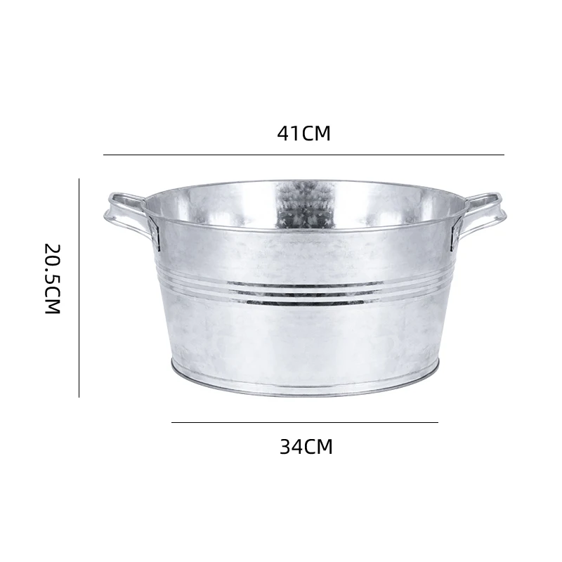 Stainless Steel Ice Storage Container Camp Storage Bucket Large Sizes Custom Made Hotel Handle Ice Bucket