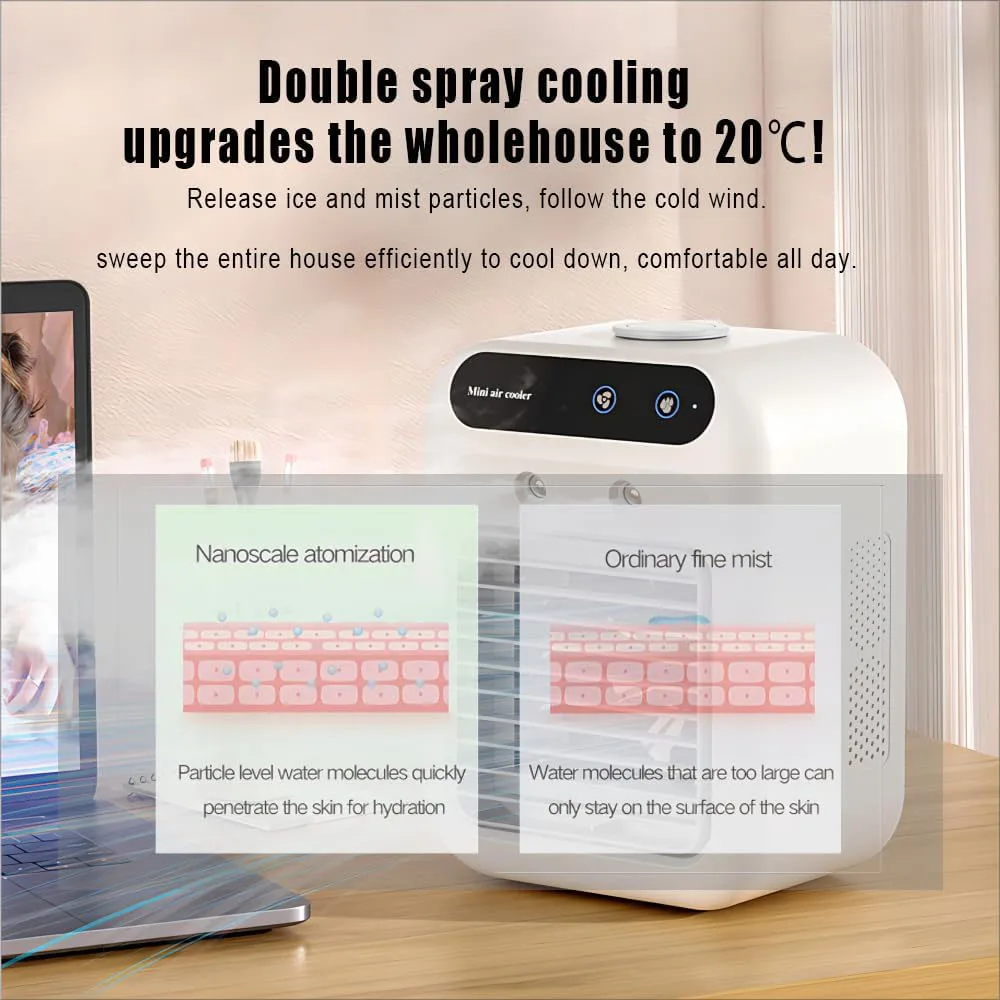Portable Air Cooler Fan Water Air Cooler Portable USB Air Circulating Tower Fan  for Home Office