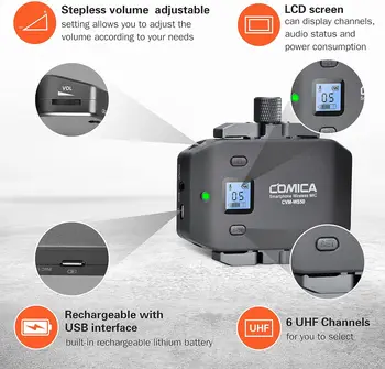 COMICA Wired Microphone for Smartphone, Comica CVM-WS50(H) Handheld Microphone for IPhone/Android Phones Interview detail image