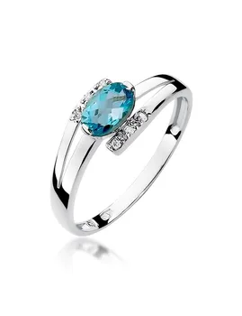 Exquisite Craftsmanship Ring 925 Sterling Silver Jewelry Ladies Oval Cut Ring Blue Topaz CZ Ring