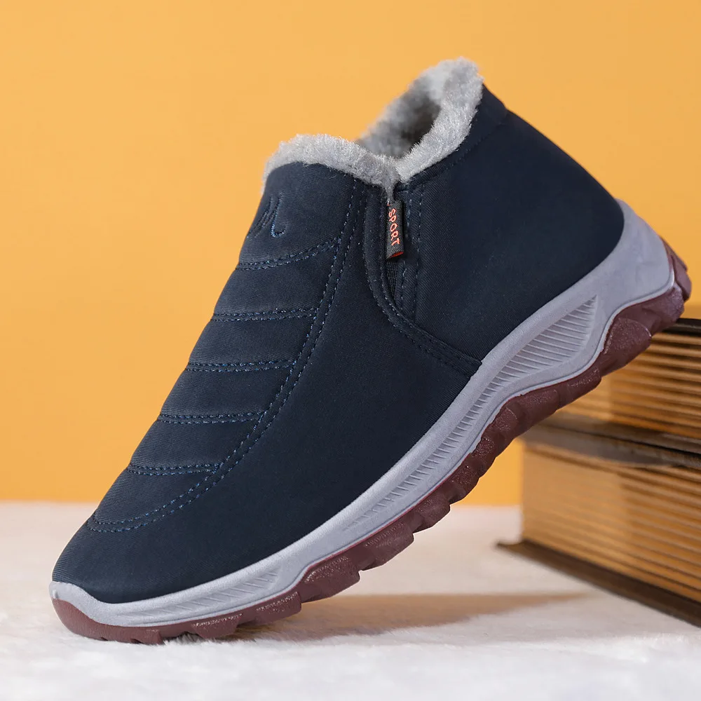 Casual Winter Slip Ons Akiihool Mens Snow Boots Mens Casual Shoes