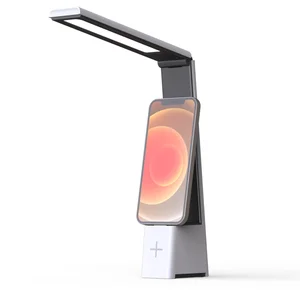 Eye Protection Foldable Desk Lamp Rechargeable Bedroom Bedside Light LED Touch Table Lamp with Phone Holder  for Study Lamp