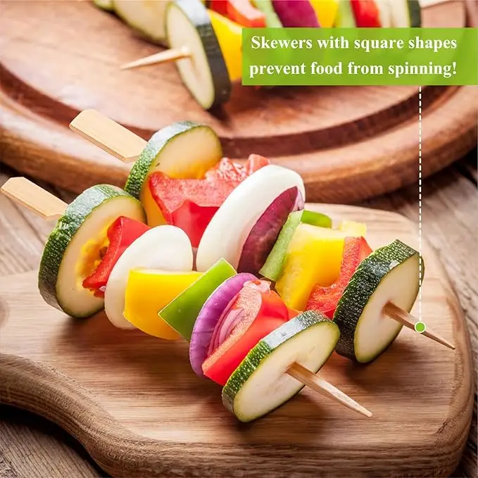 300 Stück Bambus-Spieße – 8,9 Cm, Paddel-Design, Für Cocktails, Fingerfood, Grillen & Partys