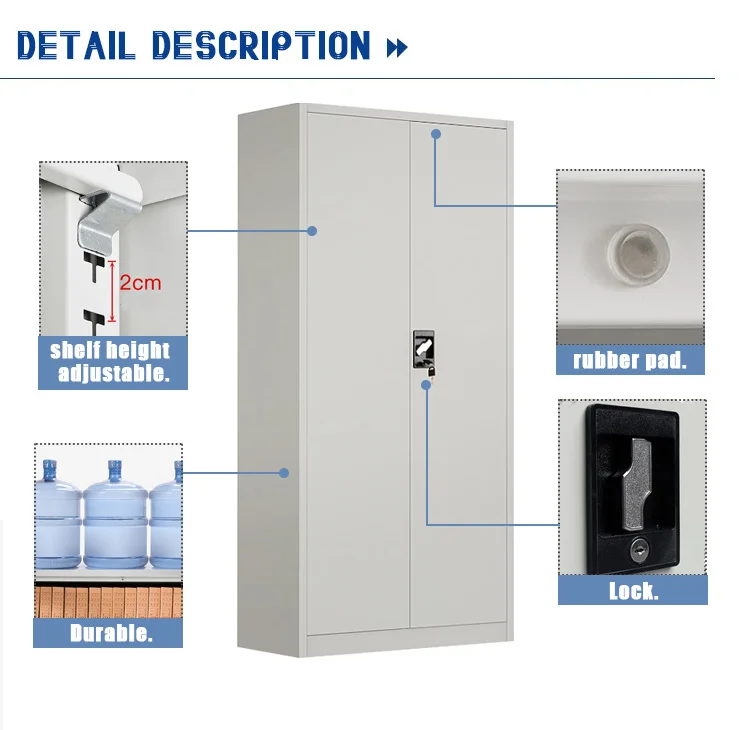 2-Door Steel Office Storage Filing Cabinet manufacture