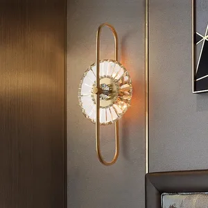 Nordic Indoor Sconce LED Glass Modern Bedside Bracket Lights Gold Luxury Glass Wall Lamp