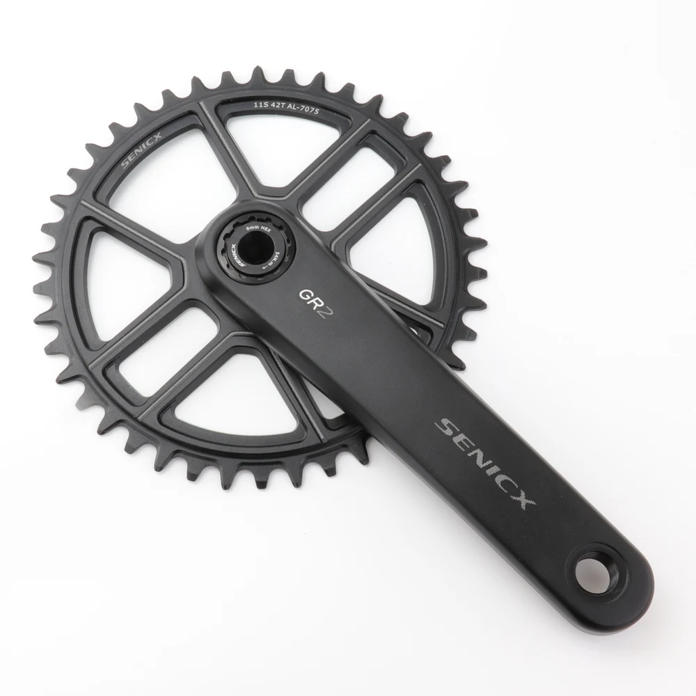 SENICX砂利バイクDUBクランクセットFC-GR2-A1 40T 42T 44T 165mm/170mm