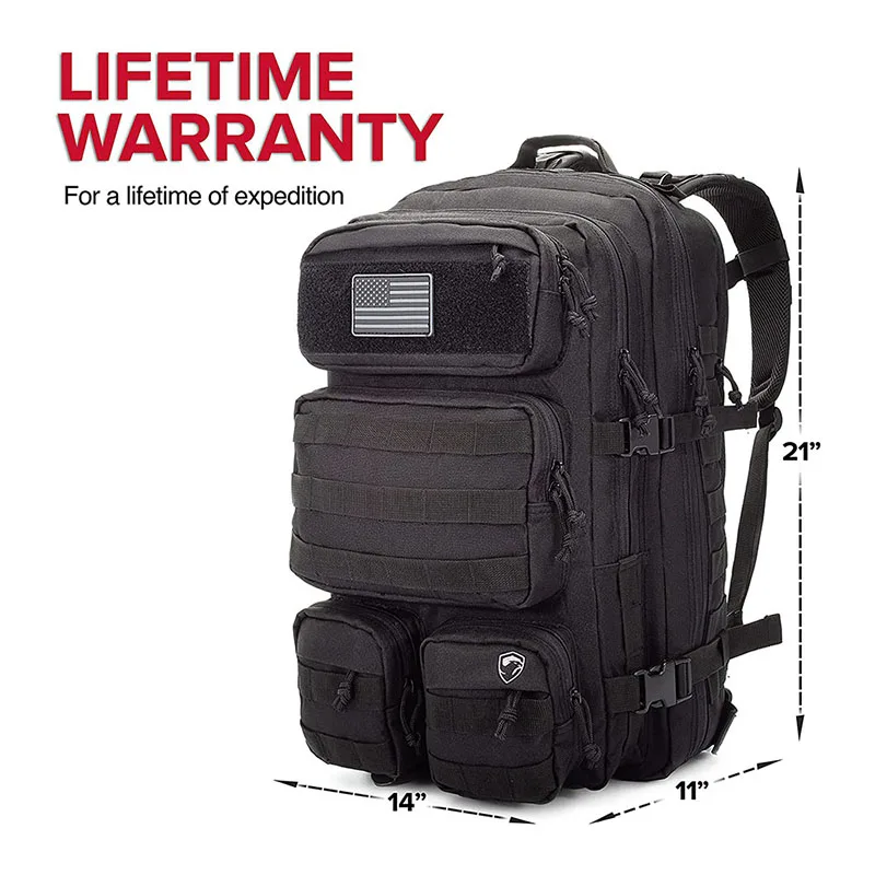 Custom Large Capacity Tactical Backpack Waterproof Assault Pack Rucksack High Quality Tactical Camping Backpack