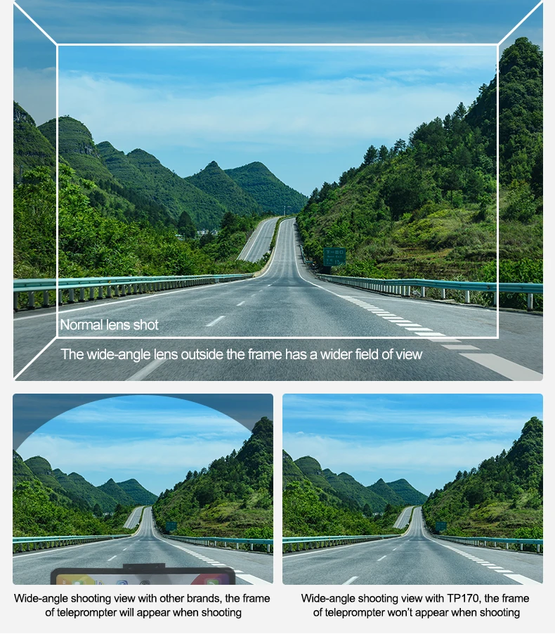 Bestview Tp170 17inch Portable Teleprompter Universal For Dslr Camera