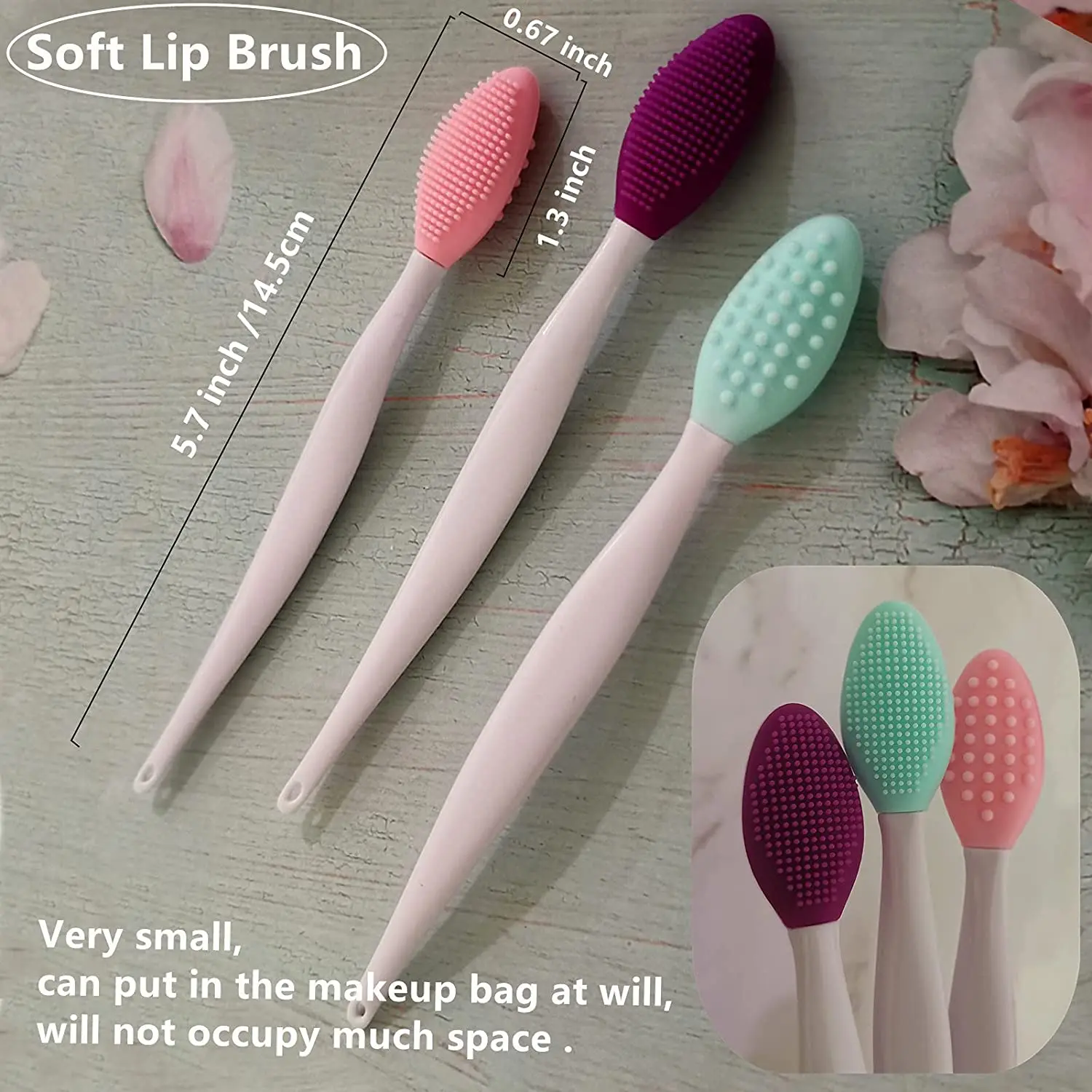 Wholesale Personalized Private Label Mini Abs Handle Lip Brush Tool