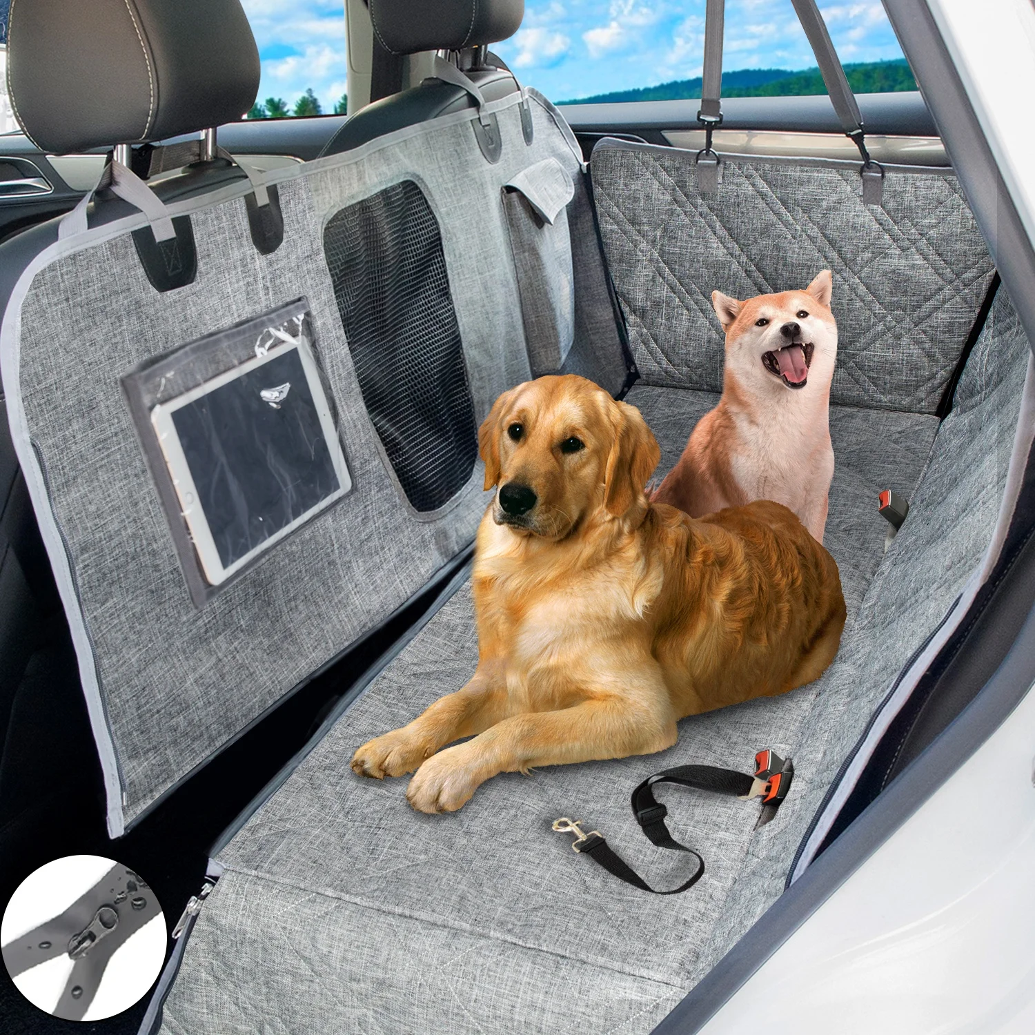 Black Travel Waterproof Breathable Pet Carrier Mat Protector Wholesale
