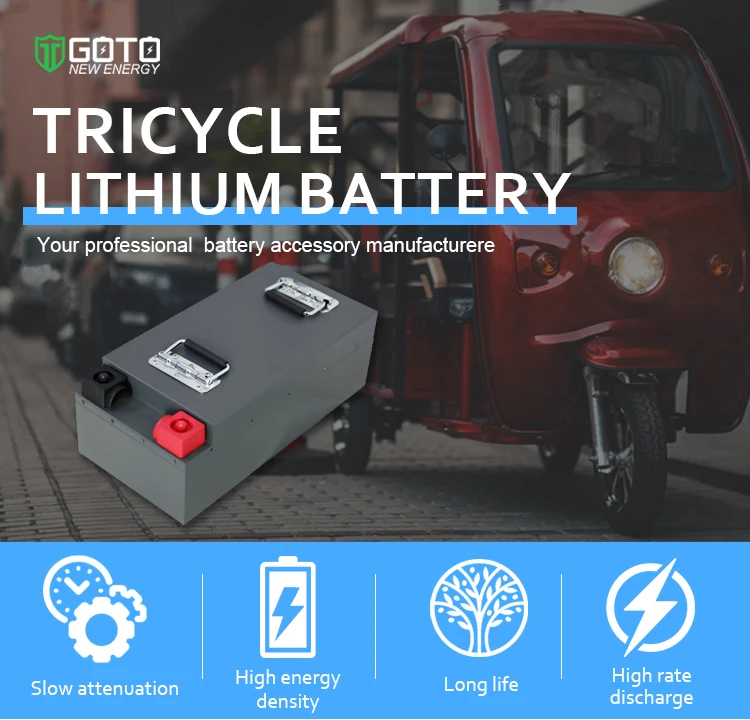 Rechargeable Scooter Electric Tricycle Lithium Ion Battery 60v 72v 50ah