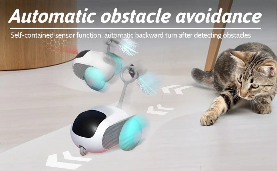 Remote Control Cat Machine USB Moving Interactive Remote Control Smart Electric Cat Toy
