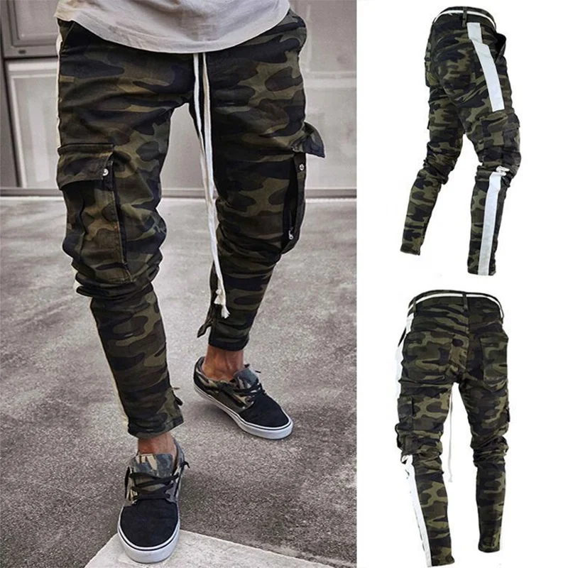 Mens Cargo Designer Woven Combat Pants Elastic Lined Trousers Stretch  Waistband  eBay