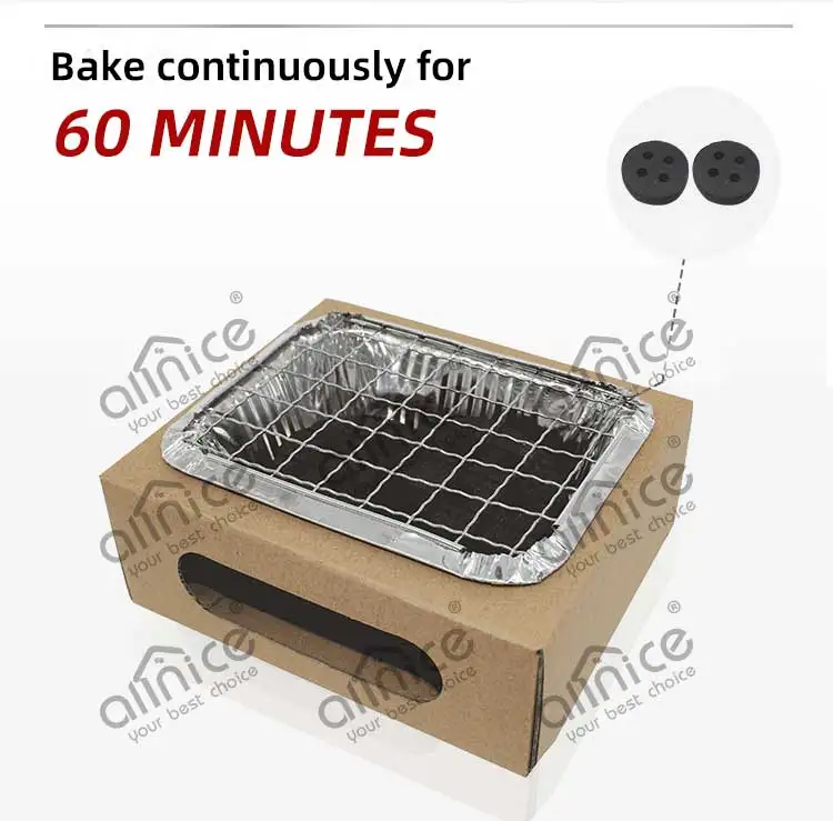New Style Disposable Takeaway Disposable Portable Charcoal Bbq Bento
