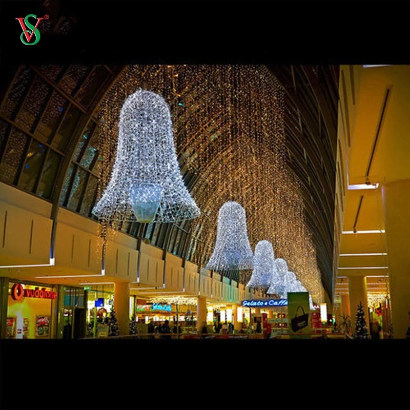 Magnificent LED Bell 3D Metal Frame Christmas Decoration