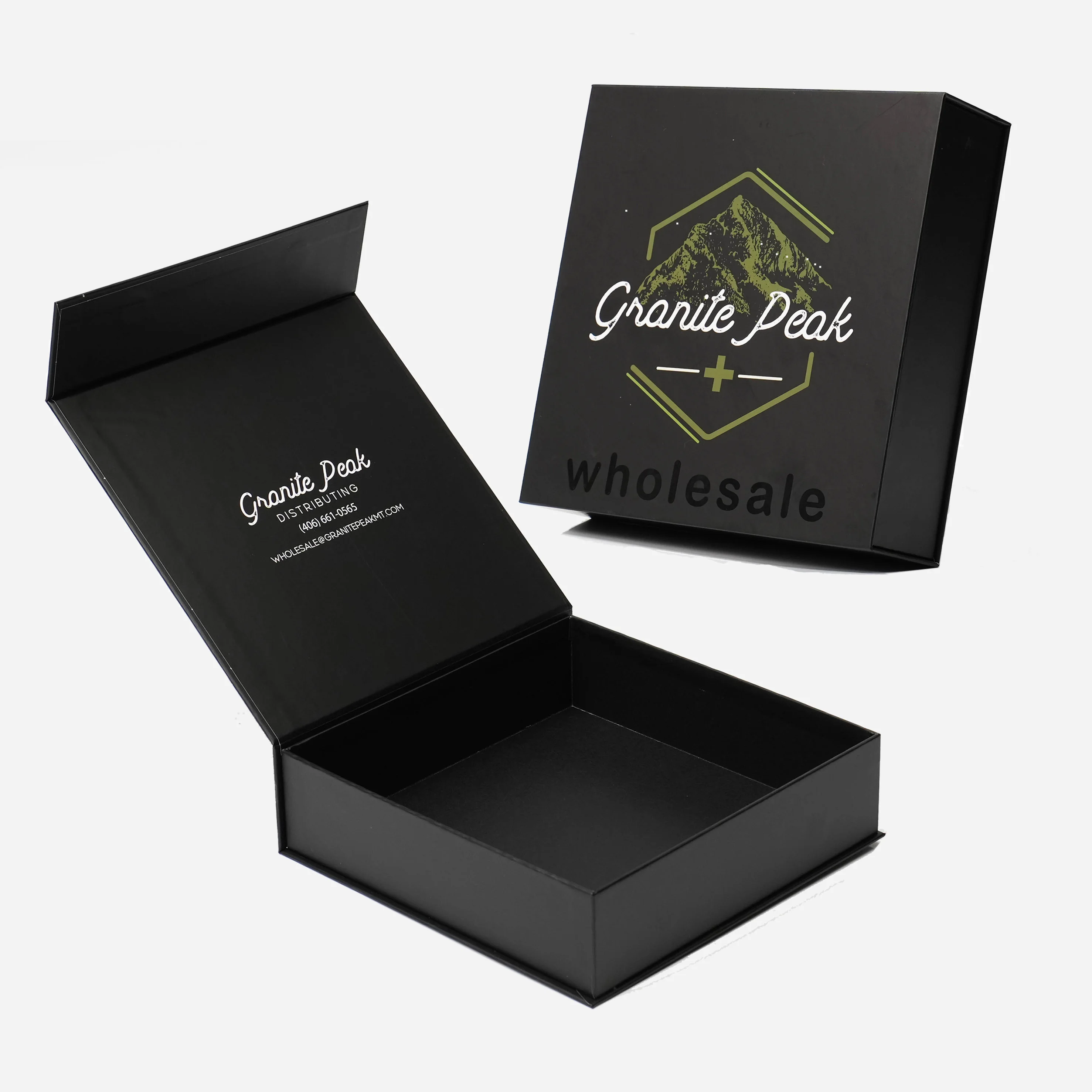 Alibaba.com: Custom logo, black magnetic flip top, rigid paper cardboard gift box : Source ...