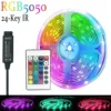 Tira LED RGB 5050 con control remoto de 24 teclas 12LED/m