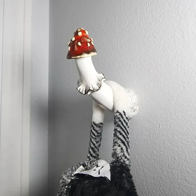 product custom glazed modern ceramic wall decor merry mushroom wall hook for entryway organizer coat towel hat rack hanger-9