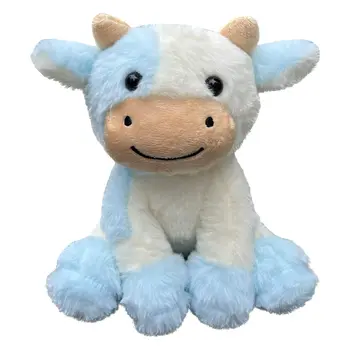 2024 New 9 inches Cute Blue Cow Shape Stuffed Animal Soft Plush Doll Kids Boys Girls Plush Toy