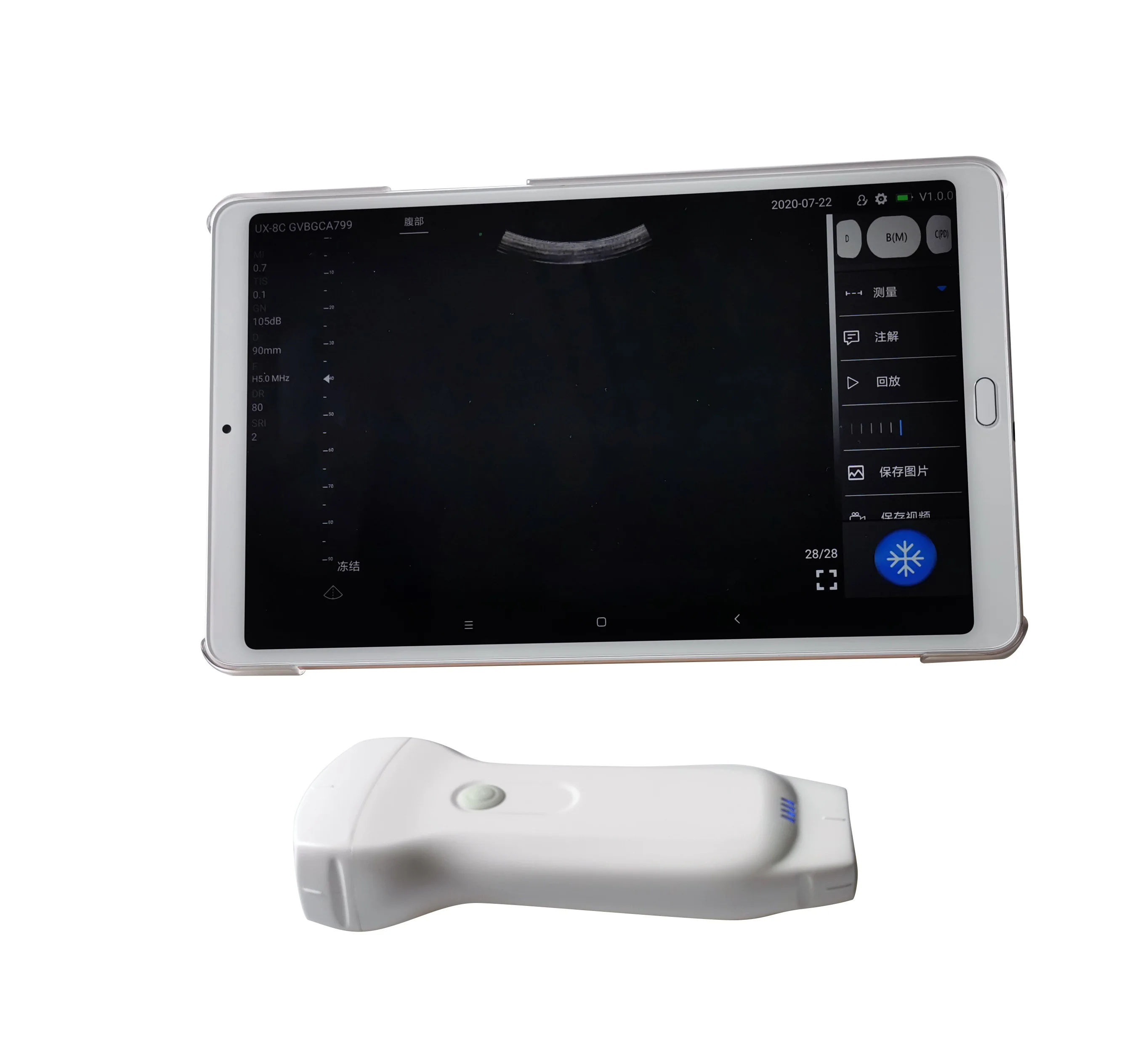 Color Doppler Wireless Portable Ultrasound Probe WIFI USG