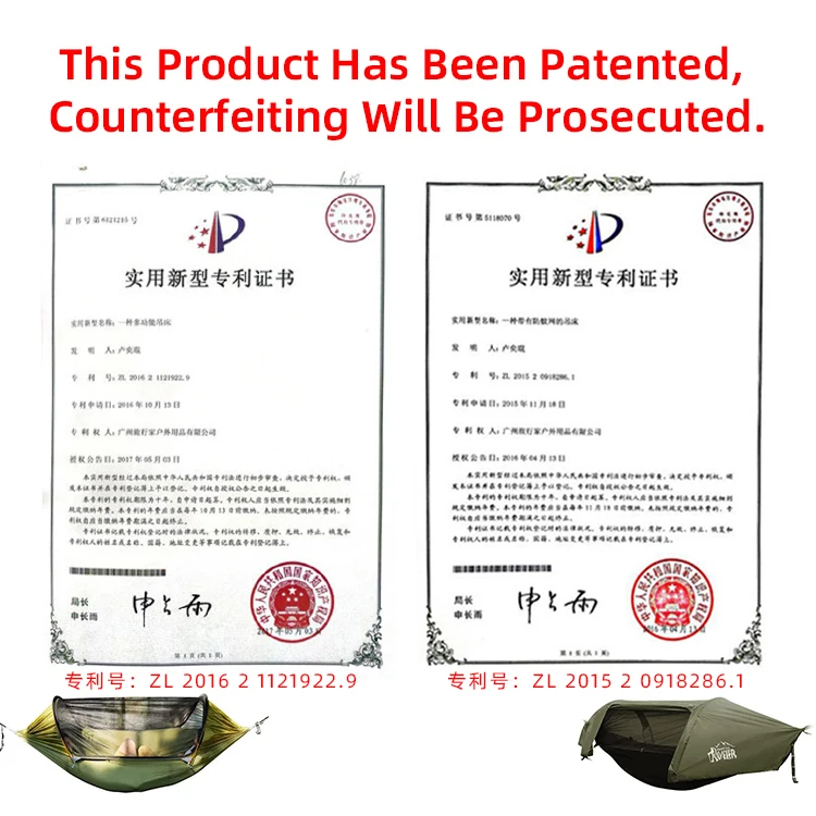 Hammock 550lb Capacity 2 Persons Instant Set Up No Screw Needed