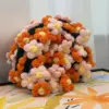Orange light pink flowers