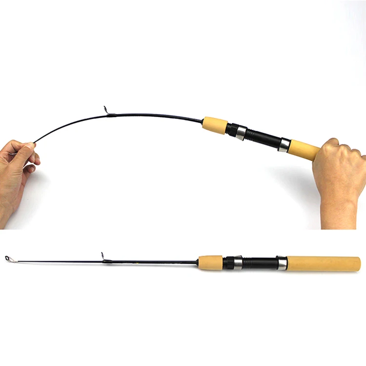Portable Ice Fishing Rod Telescopic Carbon Fiber Lure Shrimp Fishing Pole  60/80/100 cm Winter Fishing Pesca Metal Fishing Reels