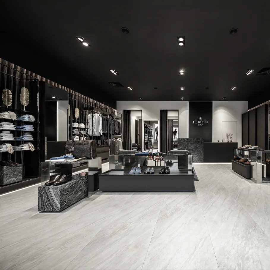 Wholesale Commercial Retail Store Design Metal Men's Clothing Display Racks for Shop Interior Design