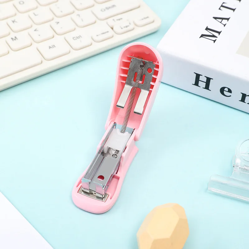 Color Cute Mini Stapler Student Stationery Supplies Multi-function Paper Binding Stapler Manufacturers Direct Wholesale