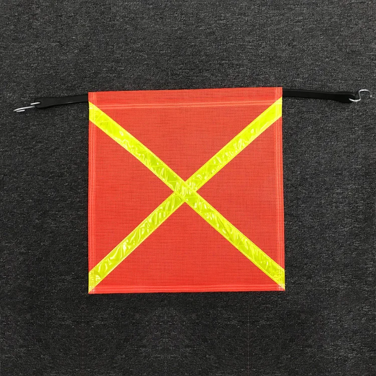 超大车辆黄色/红色安全旗,带反光黄色十字旗和卡车用橡胶条