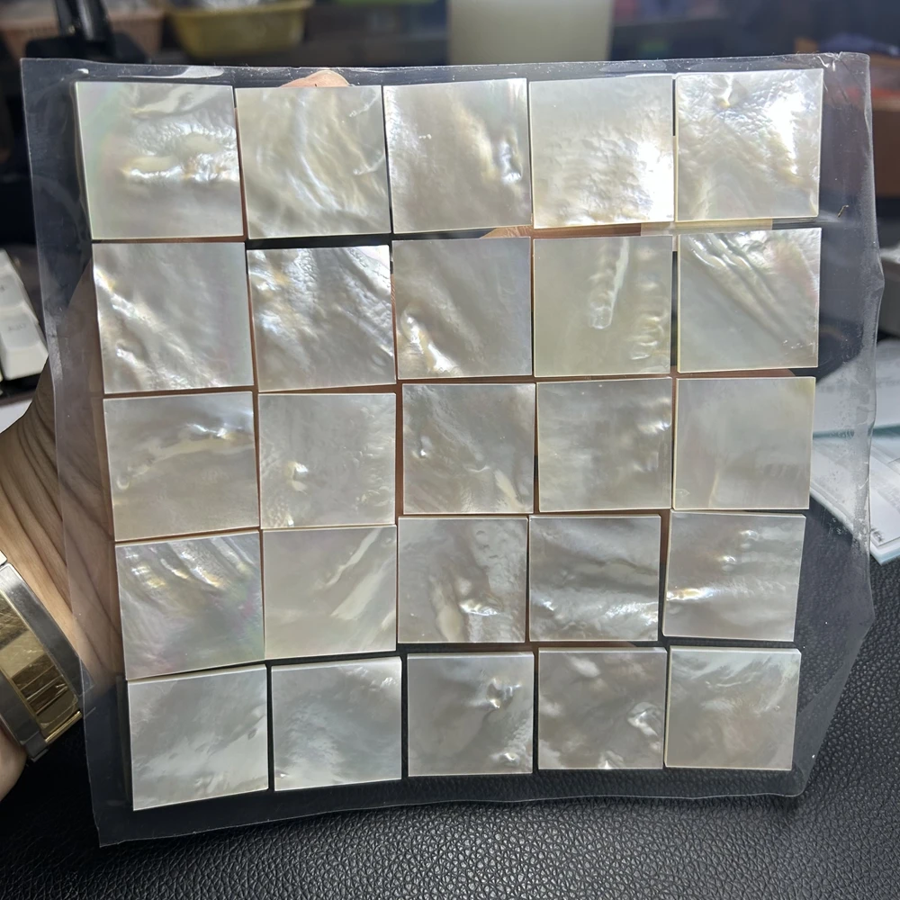 10x Perlmutt Inlay 1-1/2"x3/4"x3/32" (36x19x2mm) Weiß