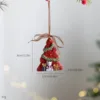 Pendentif en résine style européen ours sapin de Noël