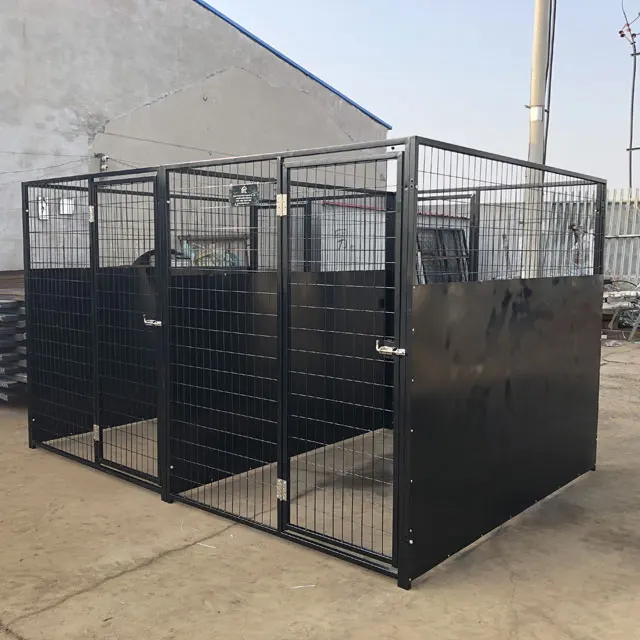 Wholesale Black Powder Coated Indoor / Outdoor Welded Wire Dog Run