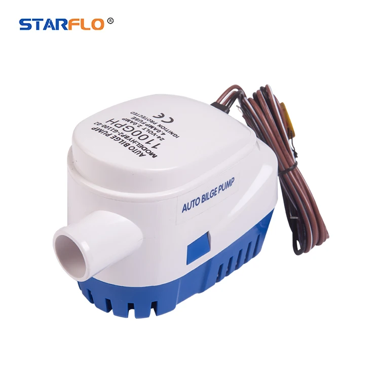 STARFLO DC Rule Yacht Automatic Small Boat 1100GPH 750GPH 24 Volt Battery Powered Bilge Pump