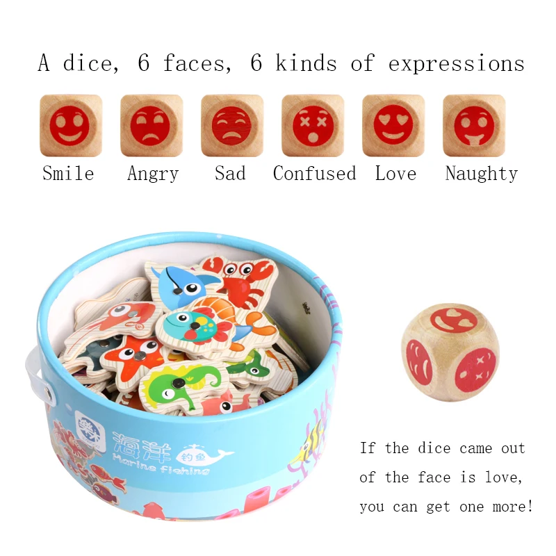 Китайская детская Магнитная деревянная Двойная Удочка Монтессори развивающая головоломка игра игровой домик набор игрушек для