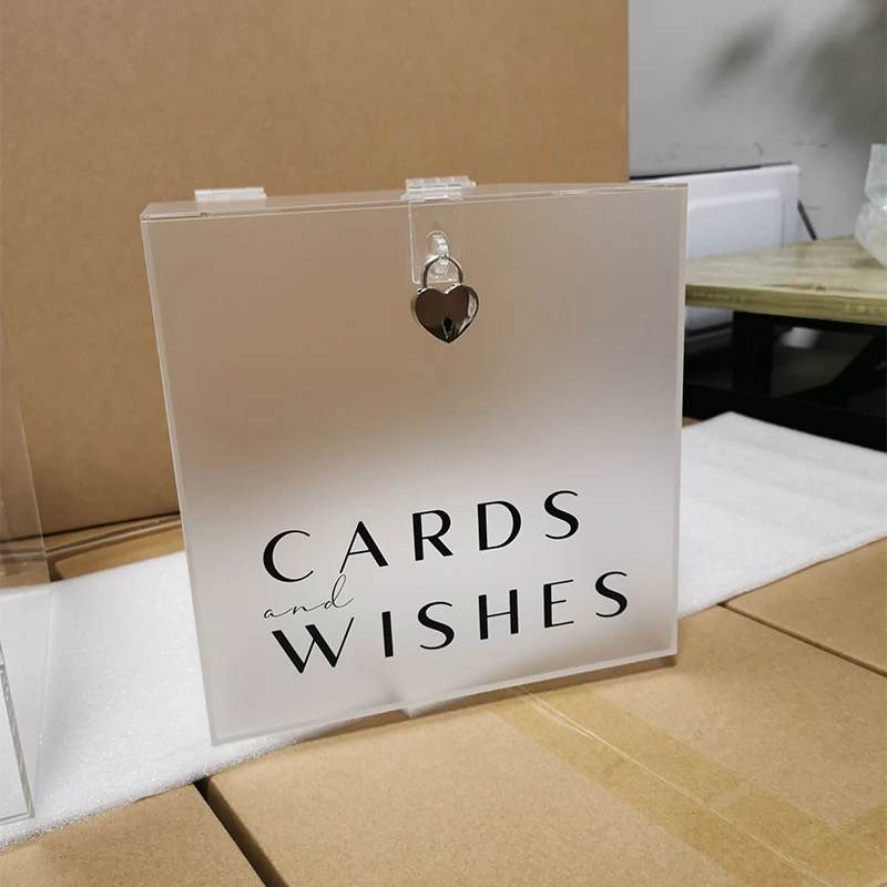 Acrylic Silver Mirror Wedding Card Box Mirror Wishing Well Wedding