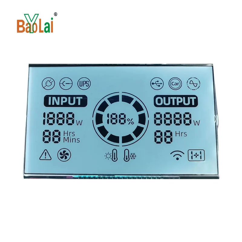 large 7 segment display monochrome LCD segment custom monochrome LCD monochrome lcd display circular