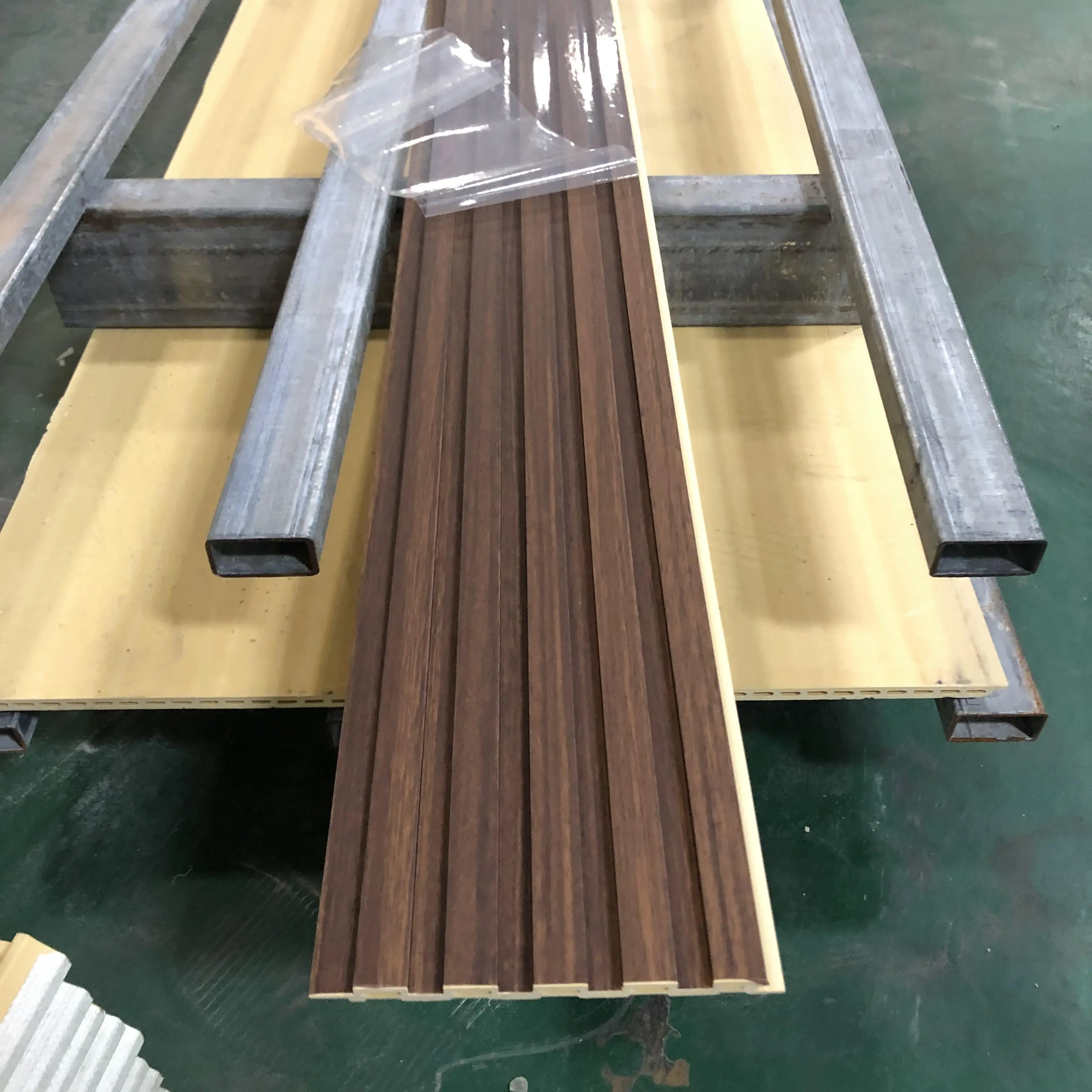 product melinco modern wpc fluted wall panel waterproof fireproof pvc film 30001609mm villa interior decor wood grain-2